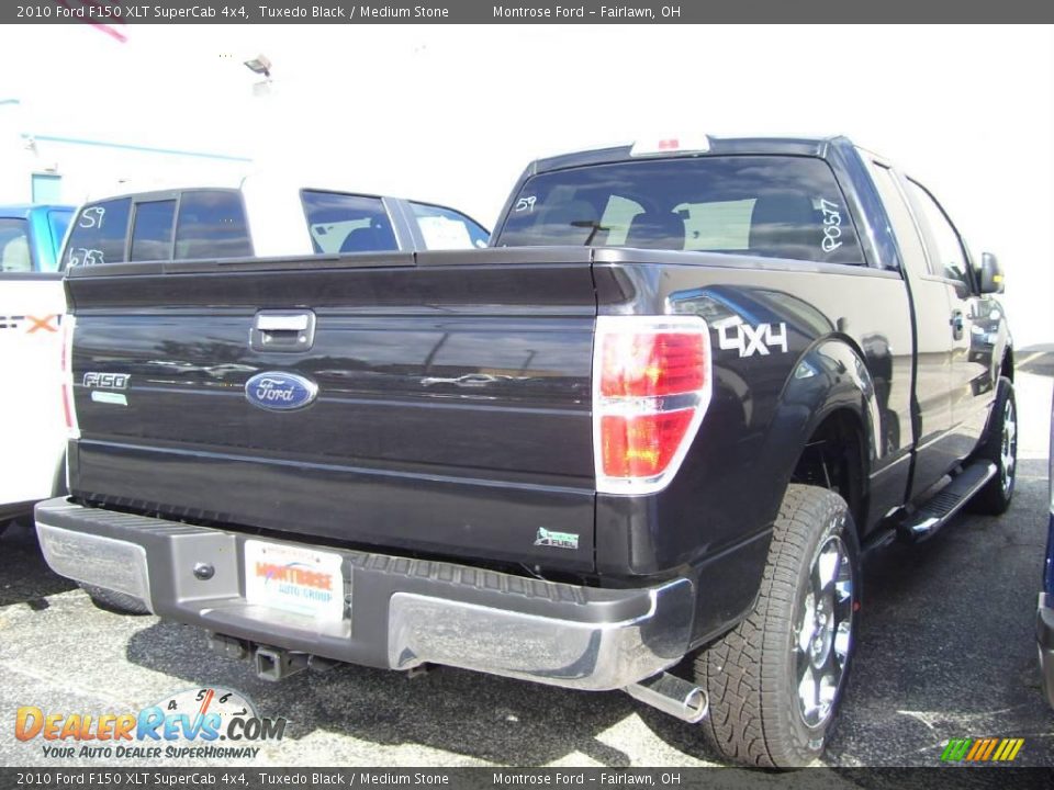 2010 Ford F150 XLT SuperCab 4x4 Tuxedo Black / Medium Stone Photo #4