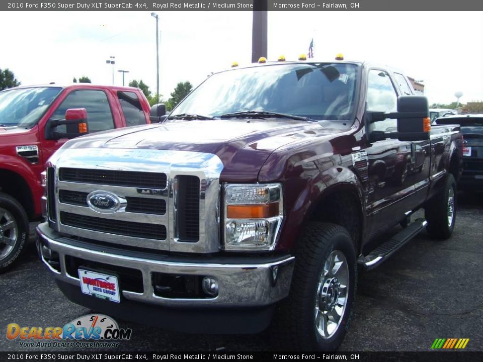 2010 Ford F350 Super Duty XLT SuperCab 4x4 Royal Red Metallic / Medium Stone Photo #1