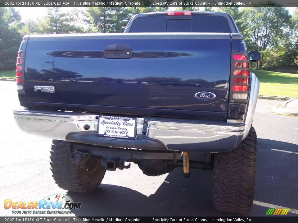 2002 Ford F150 XLT SuperCab 4x4 True Blue Metallic / Medium Graphite Photo #18
