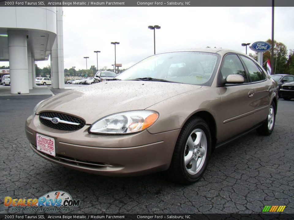 2003 Ford Taurus SES Arizona Beige Metallic / Medium Parchment Photo #6