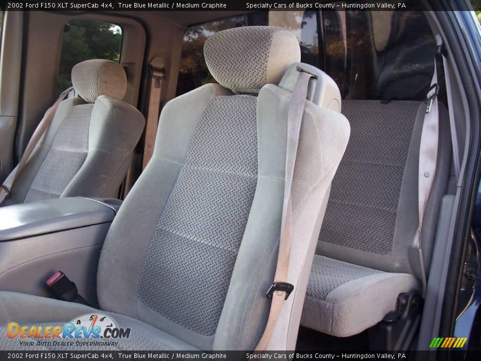 2002 Ford F150 XLT SuperCab 4x4 True Blue Metallic / Medium Graphite Photo #31