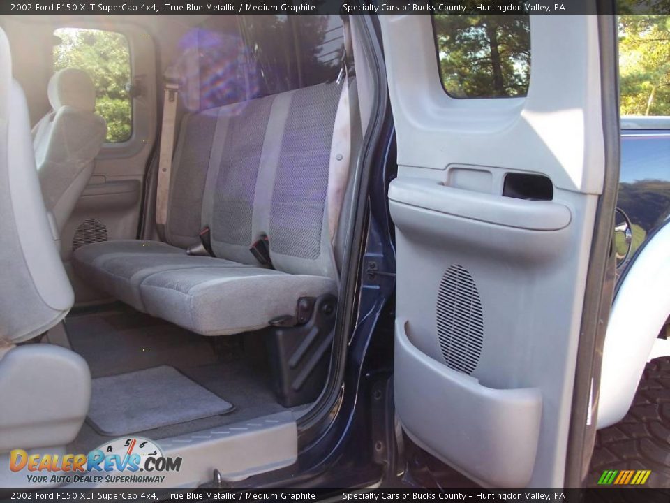 2002 Ford F150 XLT SuperCab 4x4 True Blue Metallic / Medium Graphite Photo #34