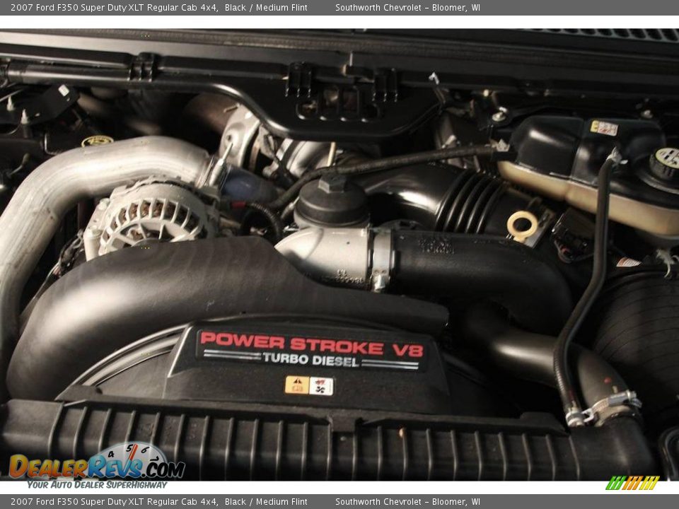 2007 Ford F350 Super Duty XLT Regular Cab 4x4 Black / Medium Flint Photo #8