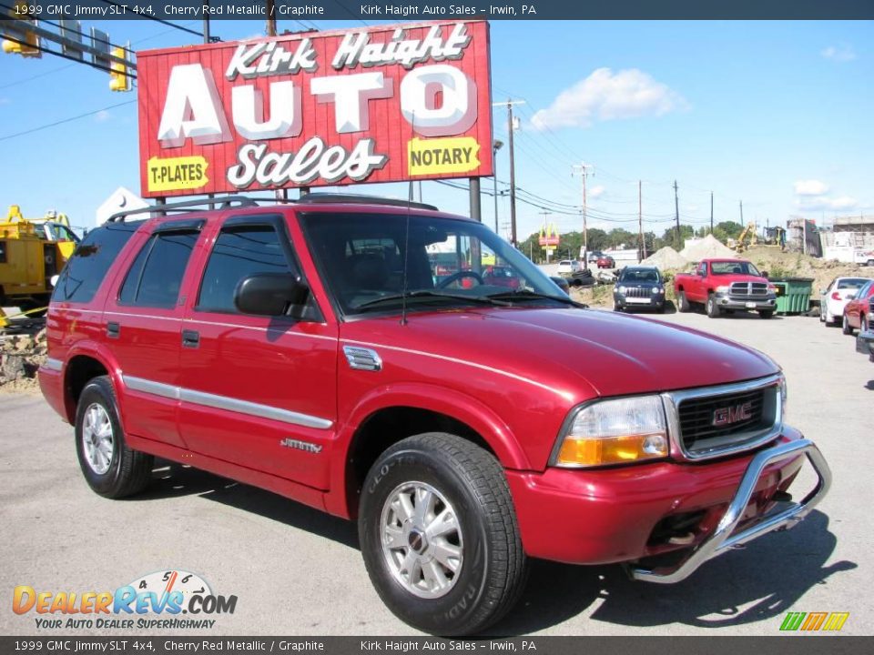 1999 GMC Jimmy SLT 4x4 Cherry Red Metallic / Graphite Photo #1
