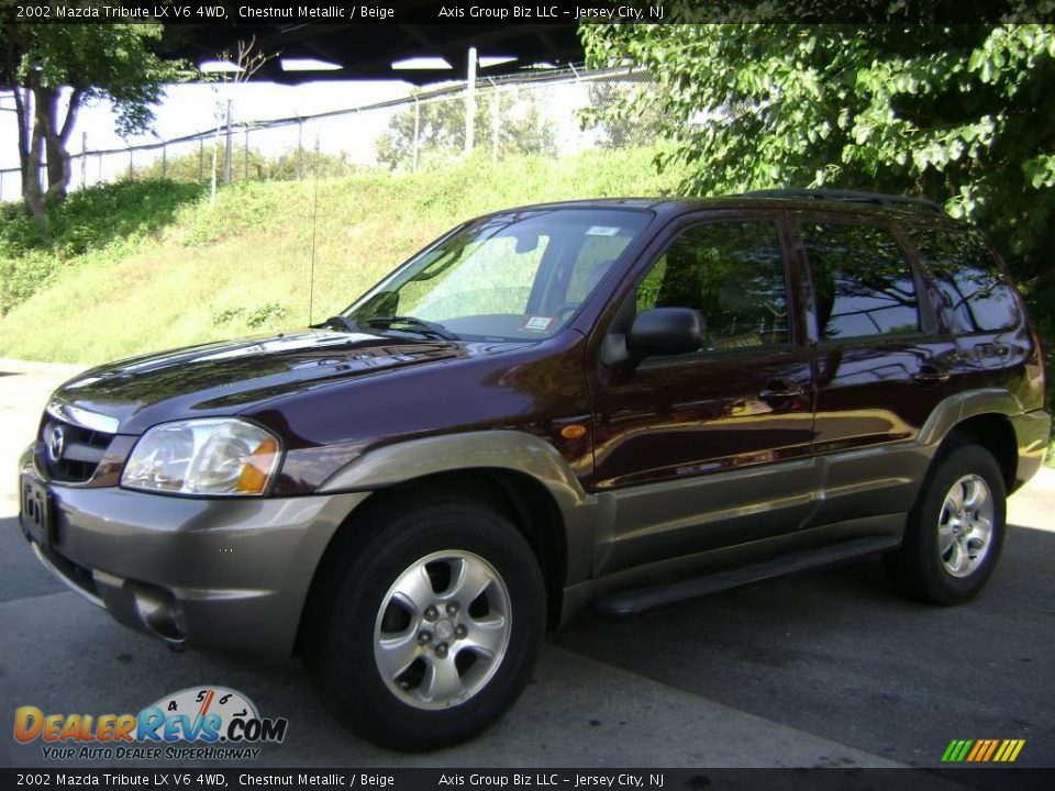 2002 Mazda Tribute LX V6 4WD Chestnut Metallic / Beige Photo #1