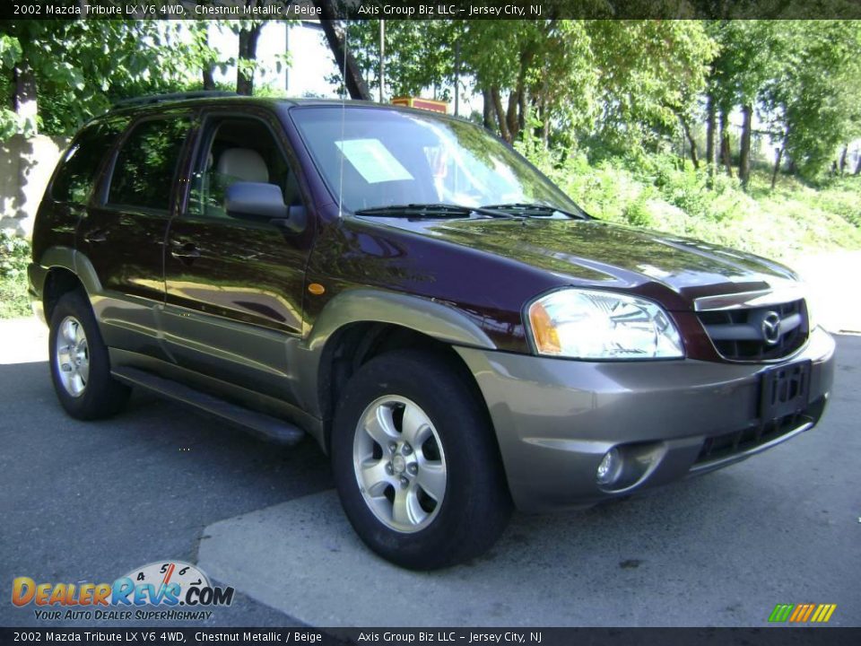 2002 Mazda Tribute LX V6 4WD Chestnut Metallic / Beige Photo #3