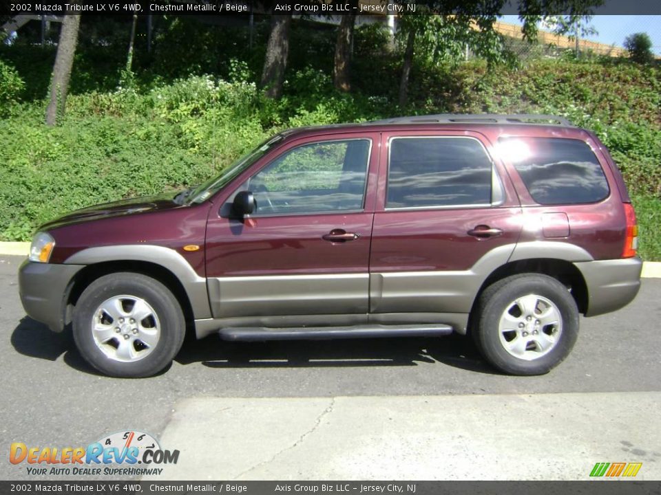 2002 Mazda Tribute LX V6 4WD Chestnut Metallic / Beige Photo #5