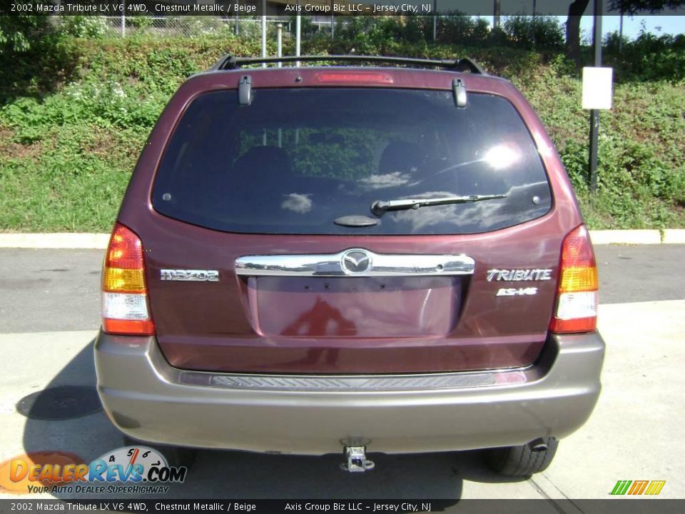 2002 Mazda Tribute LX V6 4WD Chestnut Metallic / Beige Photo #6