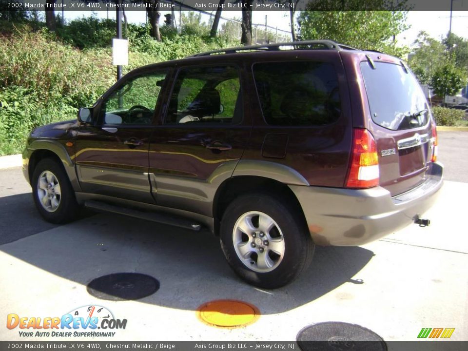 2002 Mazda Tribute LX V6 4WD Chestnut Metallic / Beige Photo #7