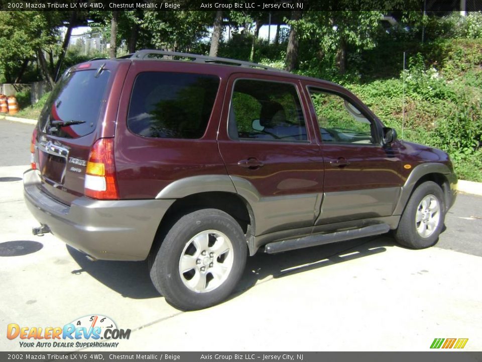 2002 Mazda Tribute LX V6 4WD Chestnut Metallic / Beige Photo #8
