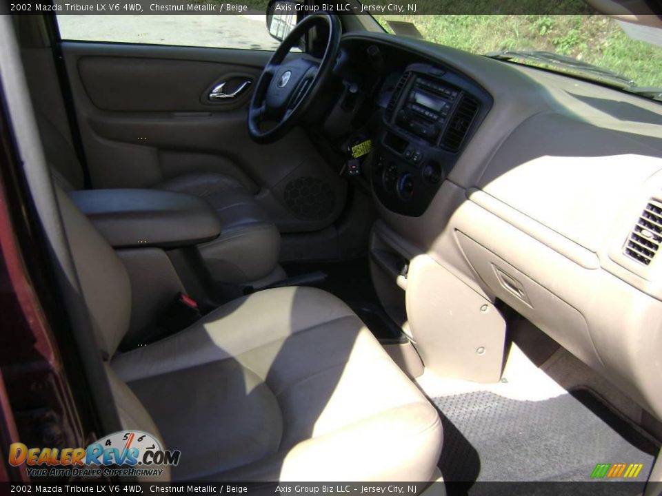 2002 Mazda Tribute LX V6 4WD Chestnut Metallic / Beige Photo #17