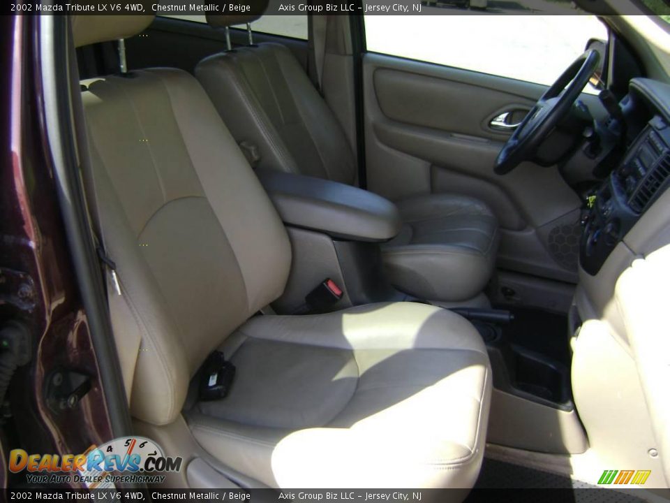 2002 Mazda Tribute LX V6 4WD Chestnut Metallic / Beige Photo #18