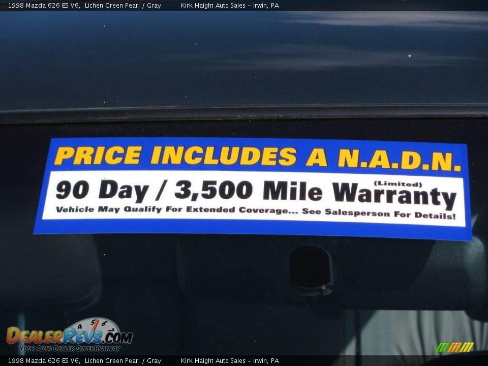 1998 Mazda 626 ES V6 Lichen Green Pearl / Gray Photo #6