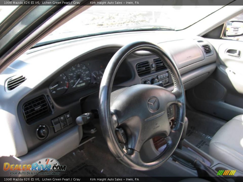 1998 Mazda 626 ES V6 Lichen Green Pearl / Gray Photo #7