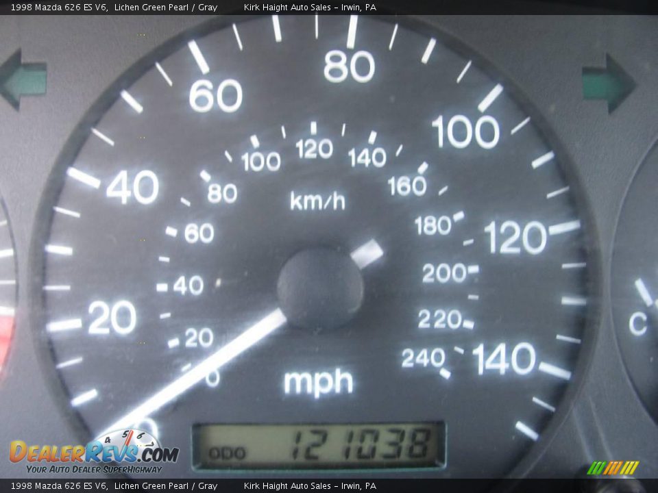 1998 Mazda 626 ES V6 Lichen Green Pearl / Gray Photo #25