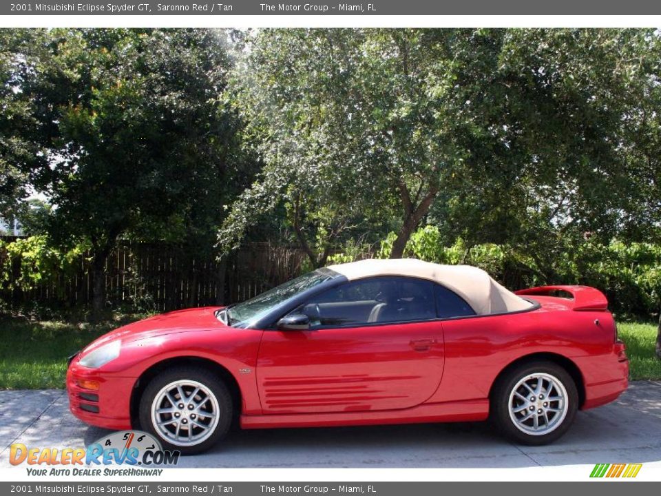 2001 Mitsubishi Eclipse Spyder GT Saronno Red / Tan Photo #4