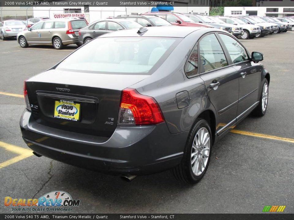 2008 Volvo S40 T5 AWD Titanium Grey Metallic / Quartz Photo #4