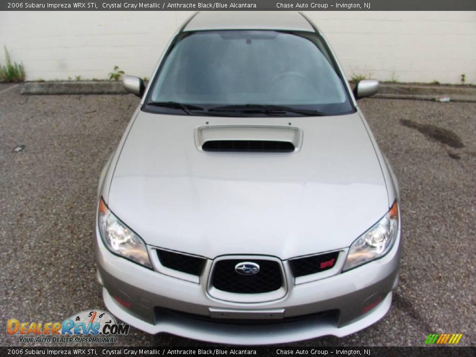 2006 Subaru Impreza WRX STi Crystal Gray Metallic / Anthracite Black/Blue Alcantara Photo #5