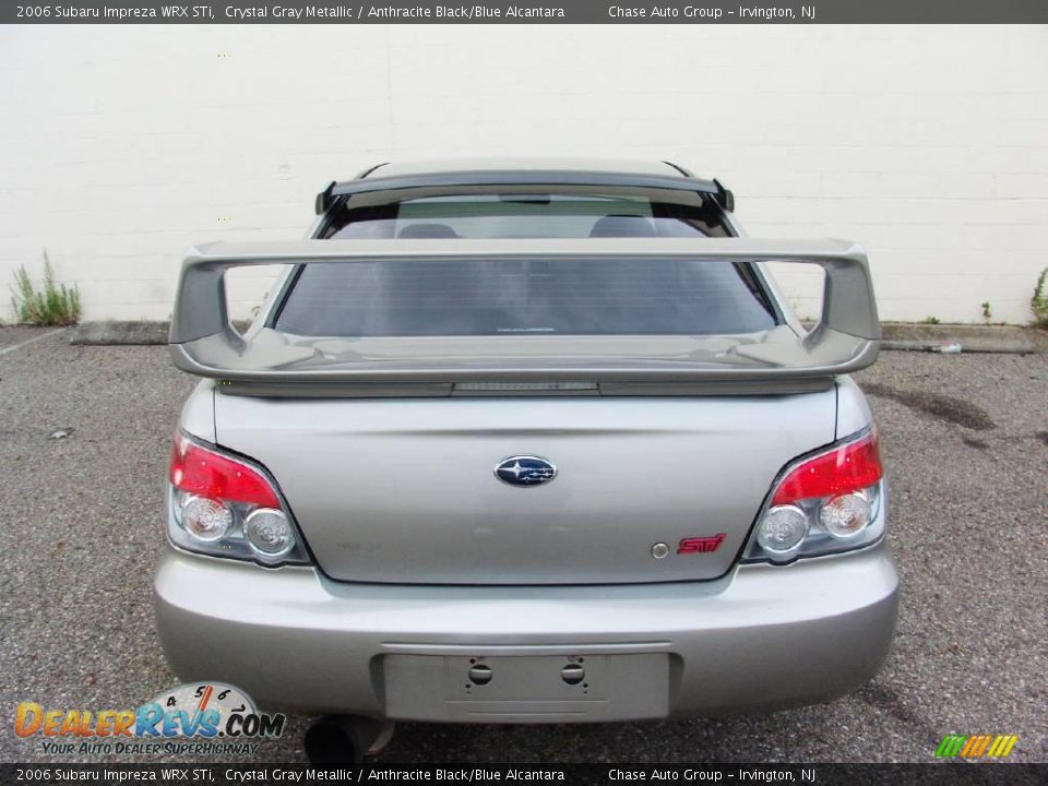 2006 Subaru Impreza WRX STi Crystal Gray Metallic / Anthracite Black/Blue Alcantara Photo #8