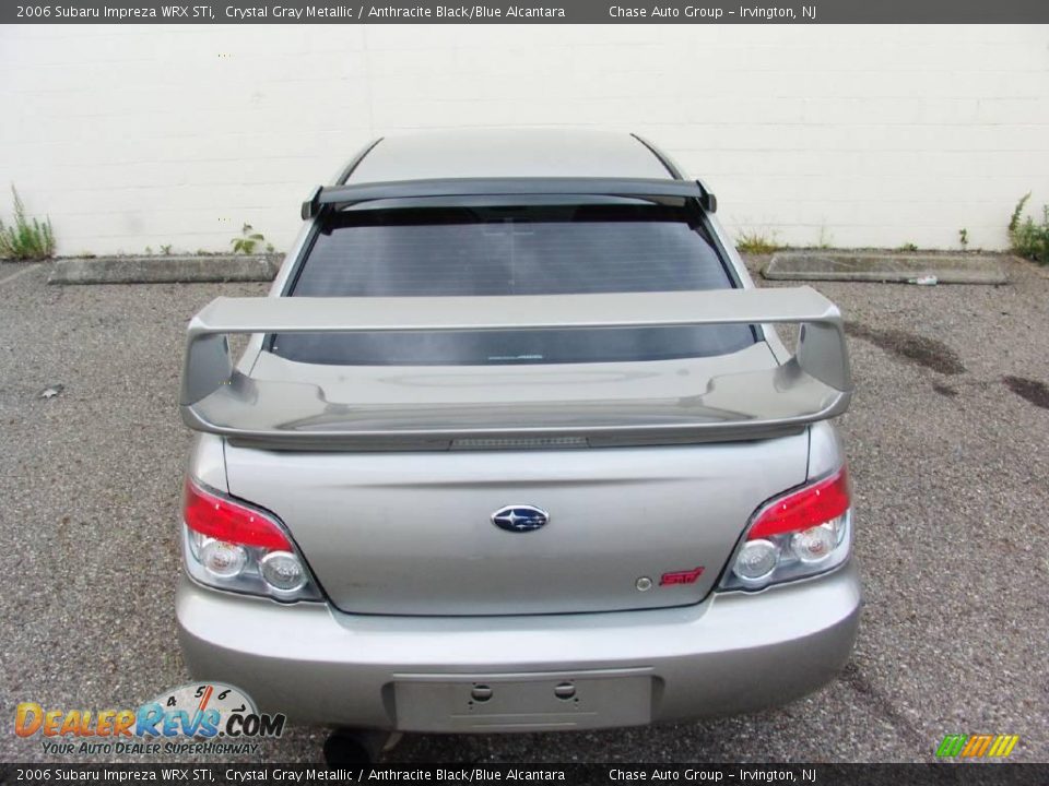 2006 Subaru Impreza WRX STi Crystal Gray Metallic / Anthracite Black/Blue Alcantara Photo #9