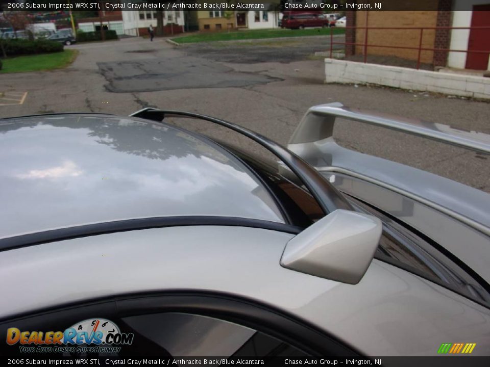 2006 Subaru Impreza WRX STi Crystal Gray Metallic / Anthracite Black/Blue Alcantara Photo #13