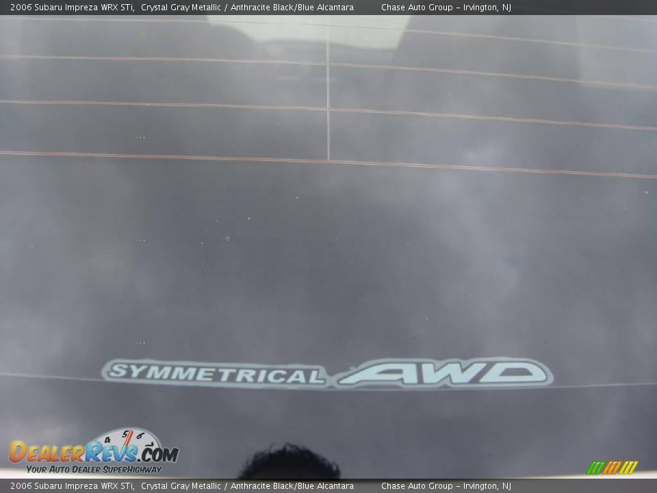 2006 Subaru Impreza WRX STi Crystal Gray Metallic / Anthracite Black/Blue Alcantara Photo #19