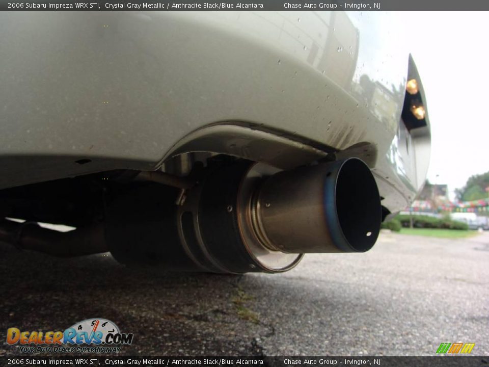 2006 Subaru Impreza WRX STi Crystal Gray Metallic / Anthracite Black/Blue Alcantara Photo #20