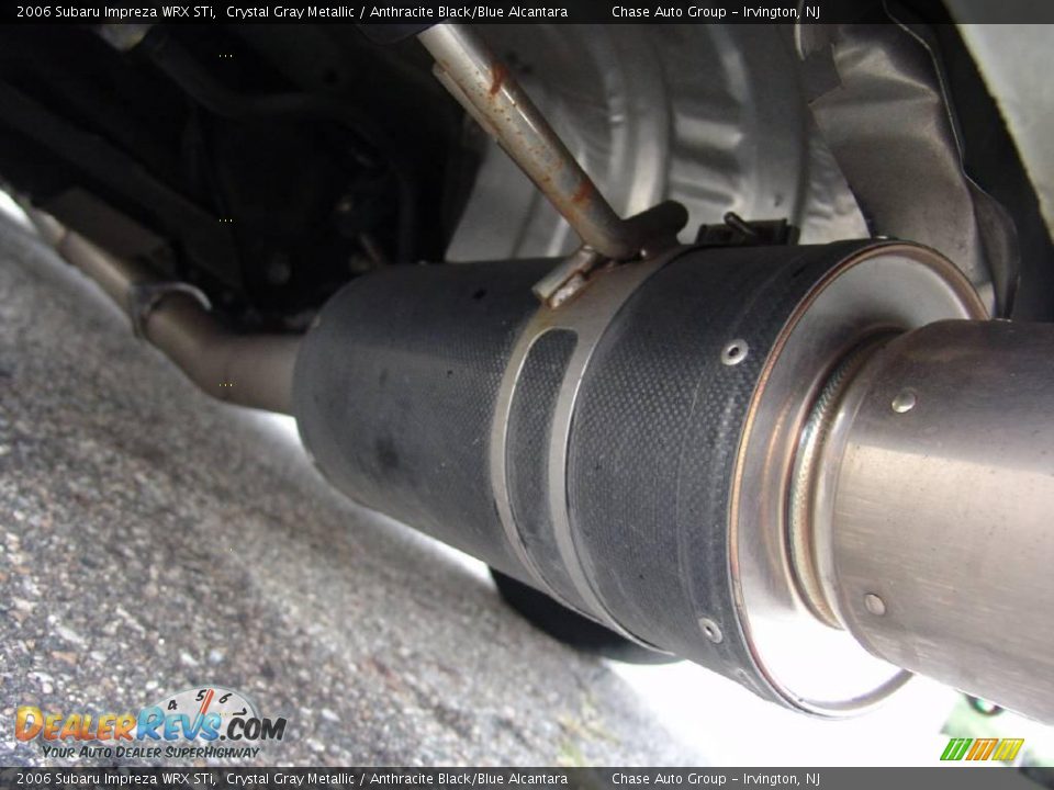 2006 Subaru Impreza WRX STi Crystal Gray Metallic / Anthracite Black/Blue Alcantara Photo #21