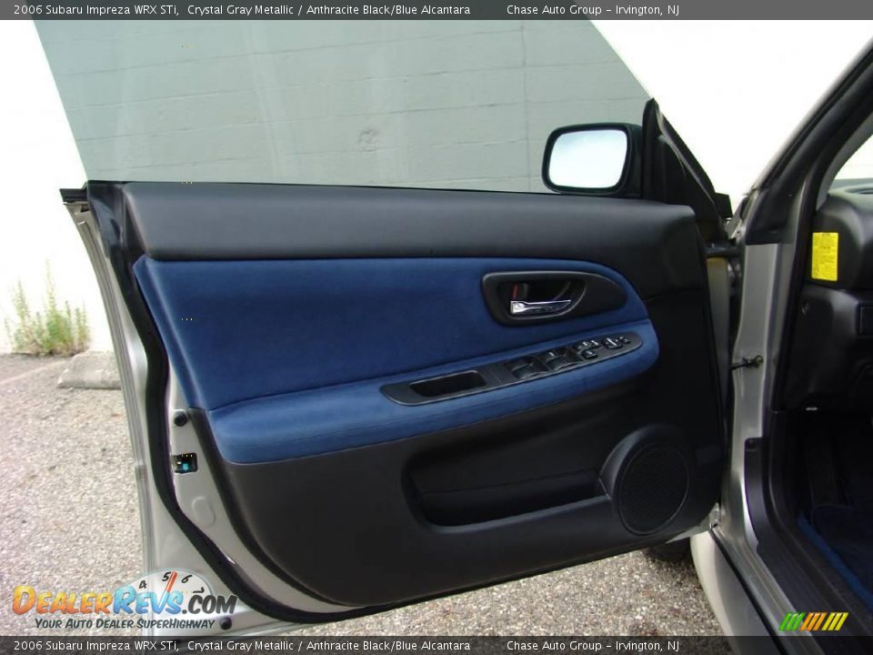 2006 Subaru Impreza WRX STi Crystal Gray Metallic / Anthracite Black/Blue Alcantara Photo #22