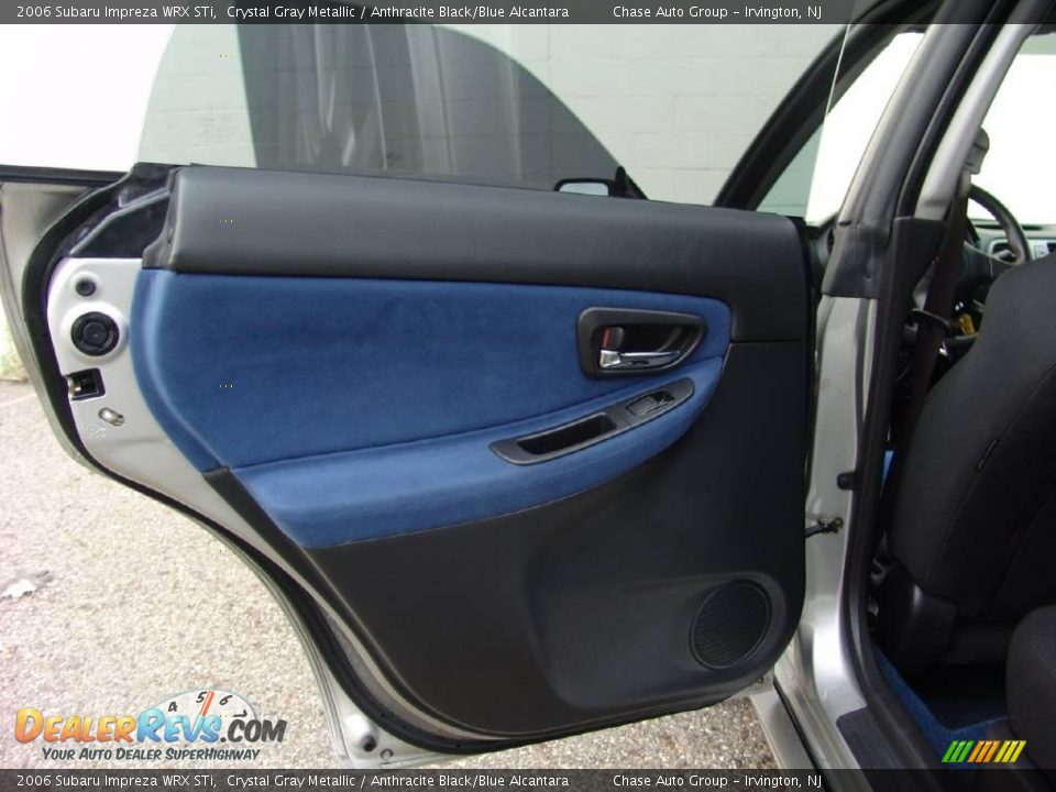 2006 Subaru Impreza WRX STi Crystal Gray Metallic / Anthracite Black/Blue Alcantara Photo #23