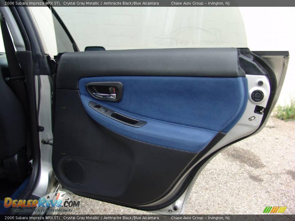 2006 Subaru Impreza WRX STi Crystal Gray Metallic / Anthracite Black/Blue Alcantara Photo #24
