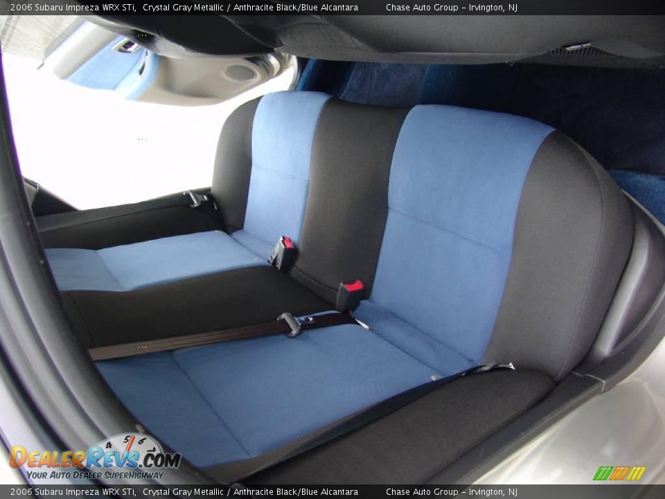 2006 Subaru Impreza WRX STi Crystal Gray Metallic / Anthracite Black/Blue Alcantara Photo #28