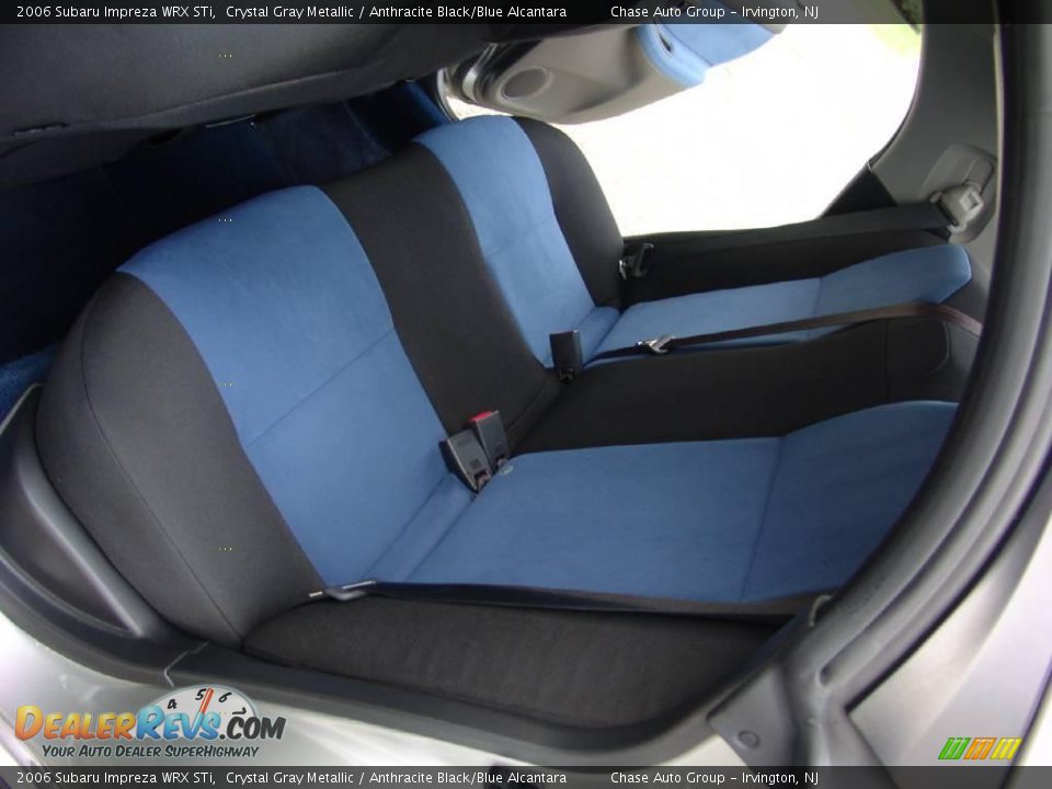 2006 Subaru Impreza WRX STi Crystal Gray Metallic / Anthracite Black/Blue Alcantara Photo #29