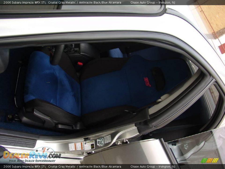 2006 Subaru Impreza WRX STi Crystal Gray Metallic / Anthracite Black/Blue Alcantara Photo #30