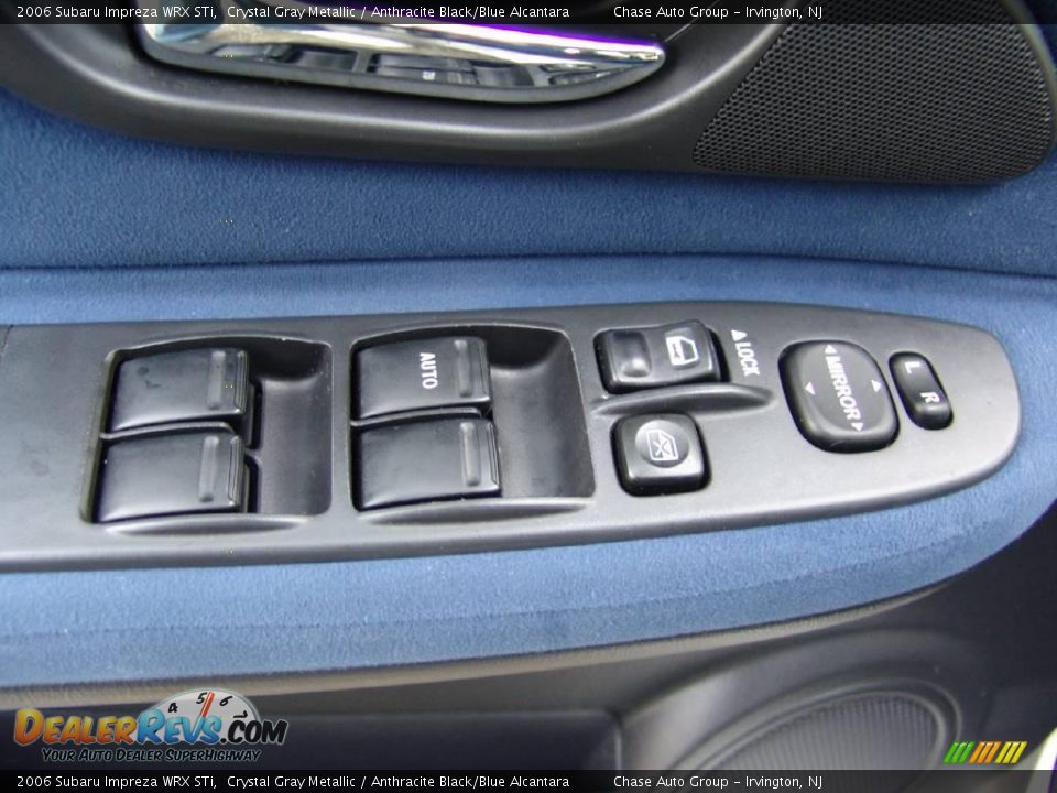 2006 Subaru Impreza WRX STi Crystal Gray Metallic / Anthracite Black/Blue Alcantara Photo #33