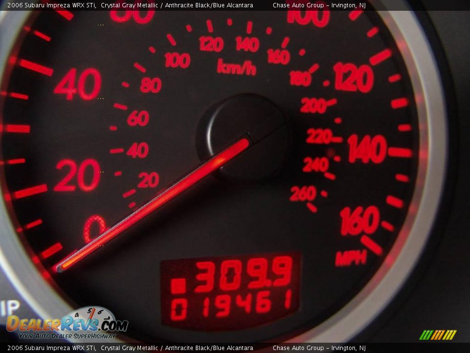 2006 Subaru Impreza WRX STi Crystal Gray Metallic / Anthracite Black/Blue Alcantara Photo #36