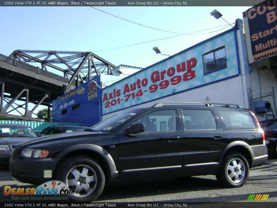 2002 Volvo V70 2.4T XC AWD Wagon Black / Taupe/Light Taupe Photo #1