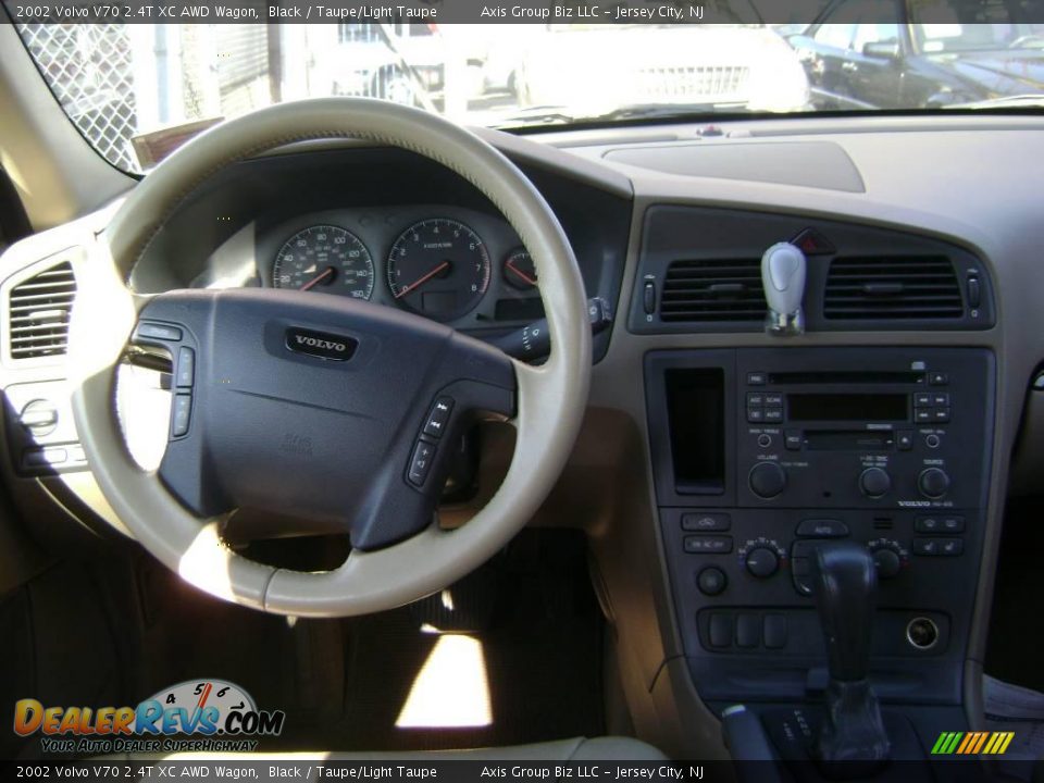 2002 Volvo V70 2.4T XC AWD Wagon Black / Taupe/Light Taupe Photo #15