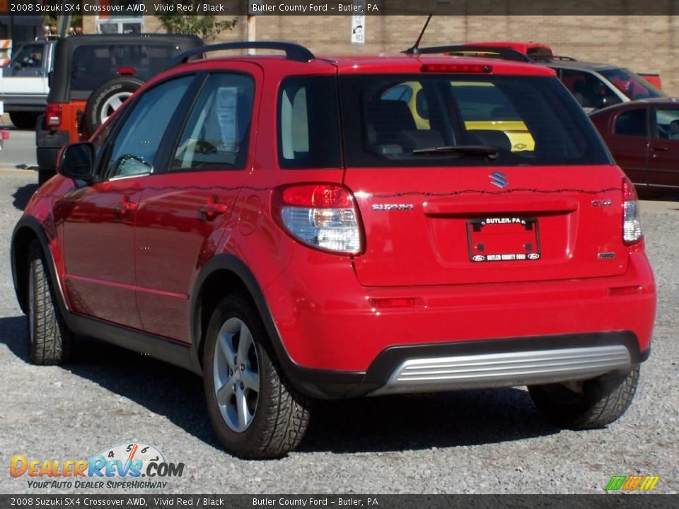 2008 Suzuki SX4 Crossover AWD Vivid Red / Black Photo #2