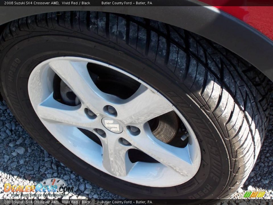 2008 Suzuki SX4 Crossover AWD Vivid Red / Black Photo #5