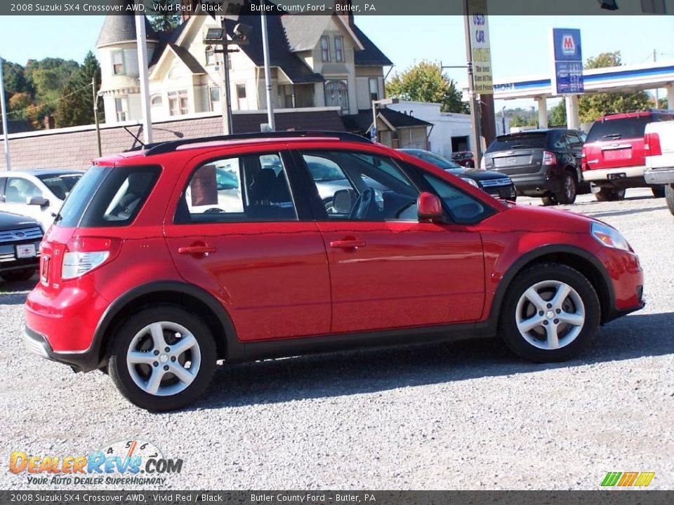 2008 Suzuki SX4 Crossover AWD Vivid Red / Black Photo #10