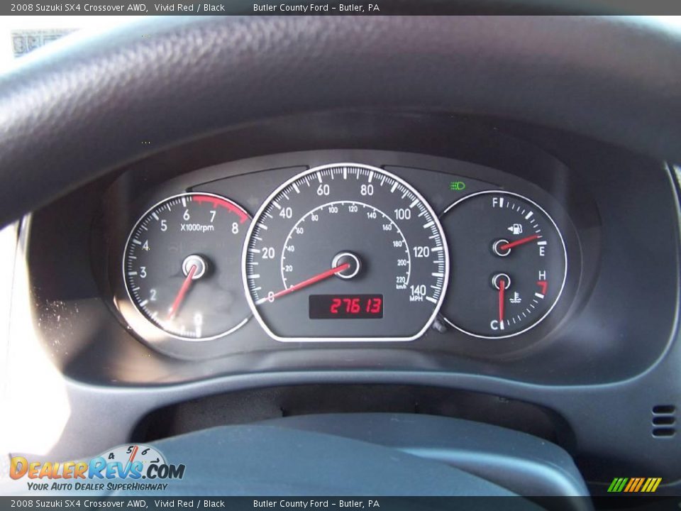 2008 Suzuki SX4 Crossover AWD Vivid Red / Black Photo #12