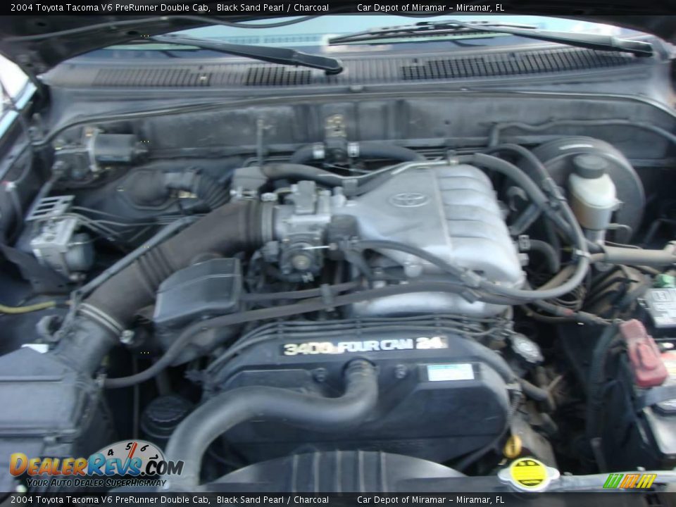 2004 Toyota Tacoma V6 PreRunner Double Cab Black Sand Pearl / Charcoal Photo #15