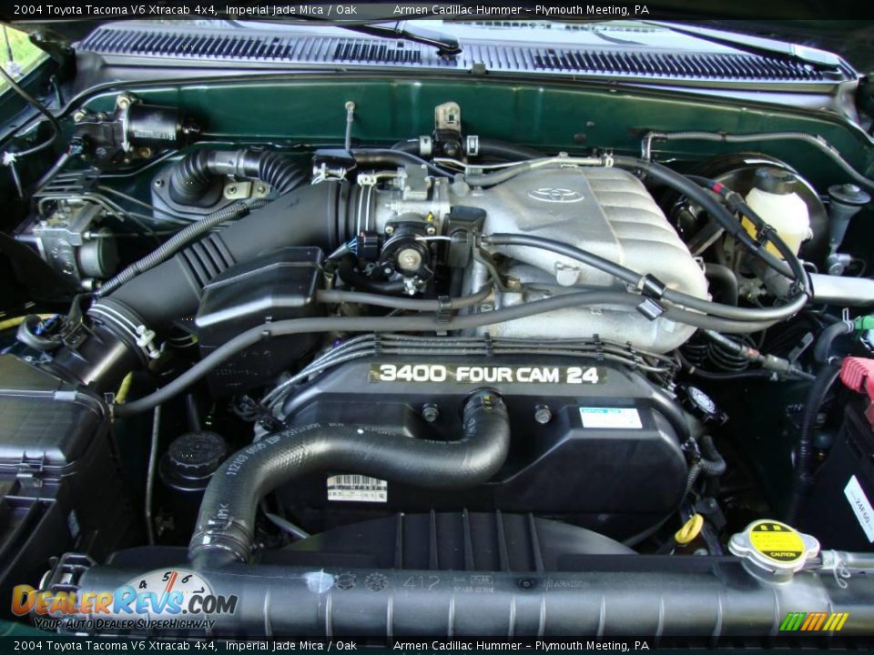 2004 Toyota Tacoma V6 Xtracab 4x4 Imperial Jade Mica / Oak Photo #24