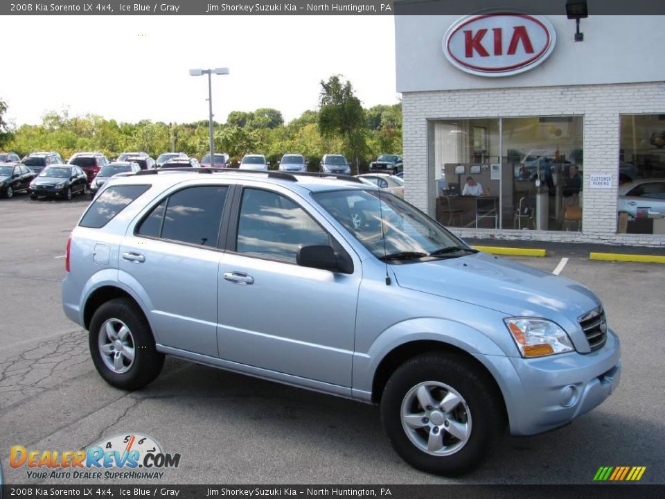 2008 Kia Sorento LX 4x4 Ice Blue / Gray Photo #1