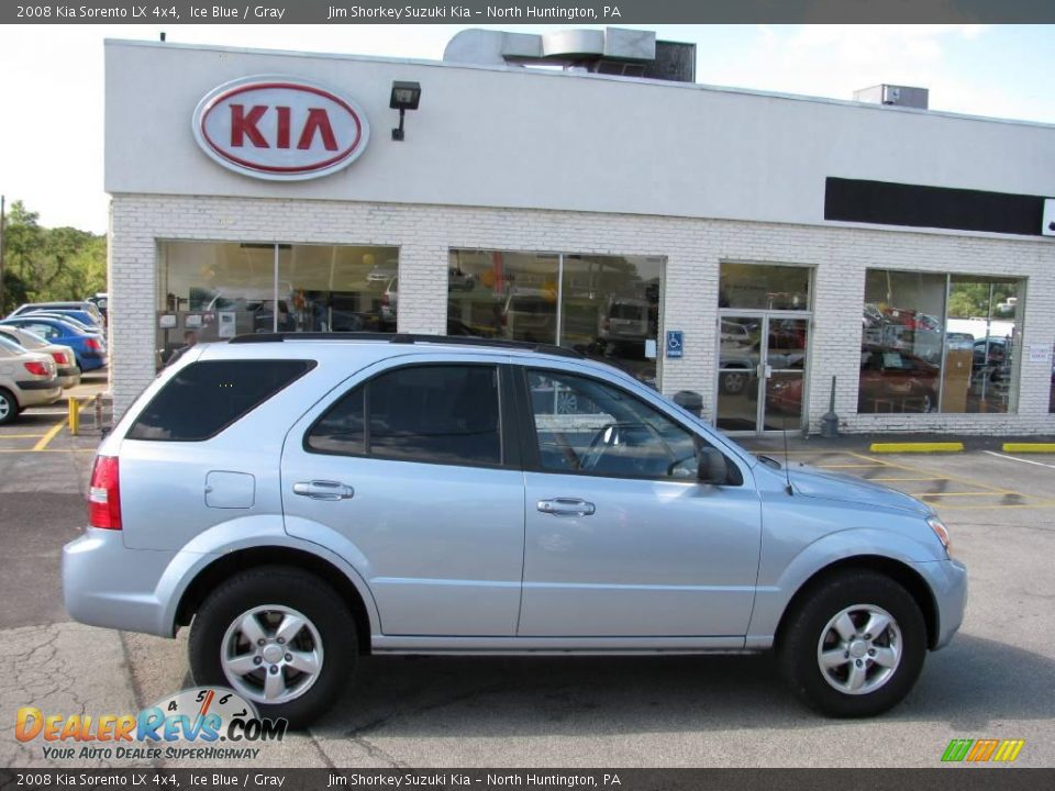2008 Kia Sorento LX 4x4 Ice Blue / Gray Photo #2