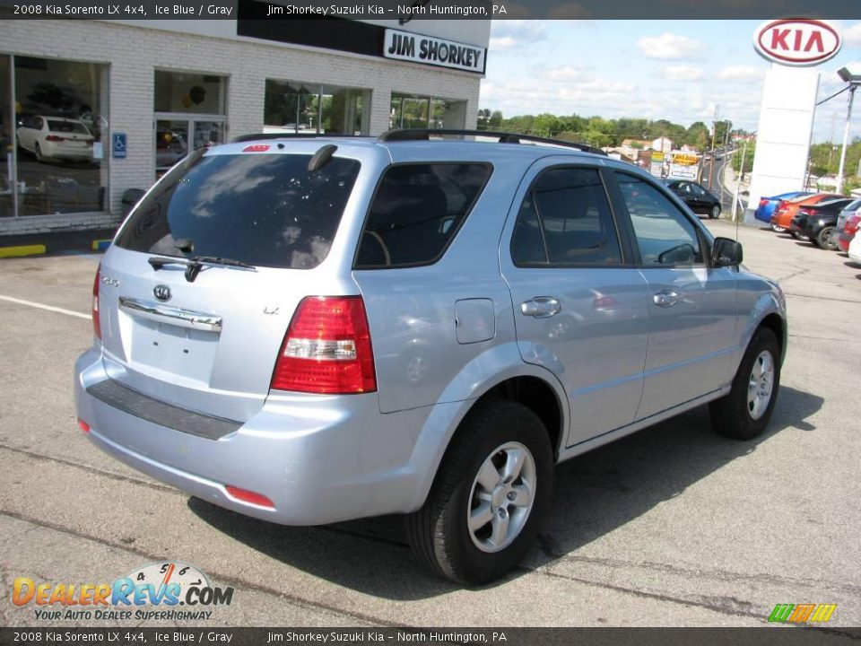 2008 Kia Sorento LX 4x4 Ice Blue / Gray Photo #4