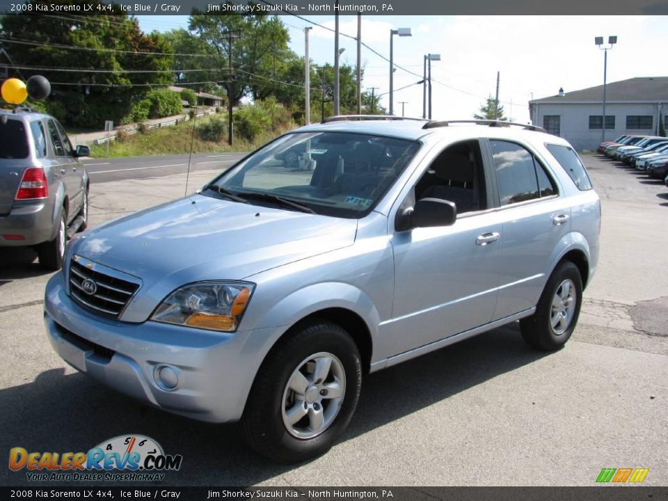 2008 Kia Sorento LX 4x4 Ice Blue / Gray Photo #5