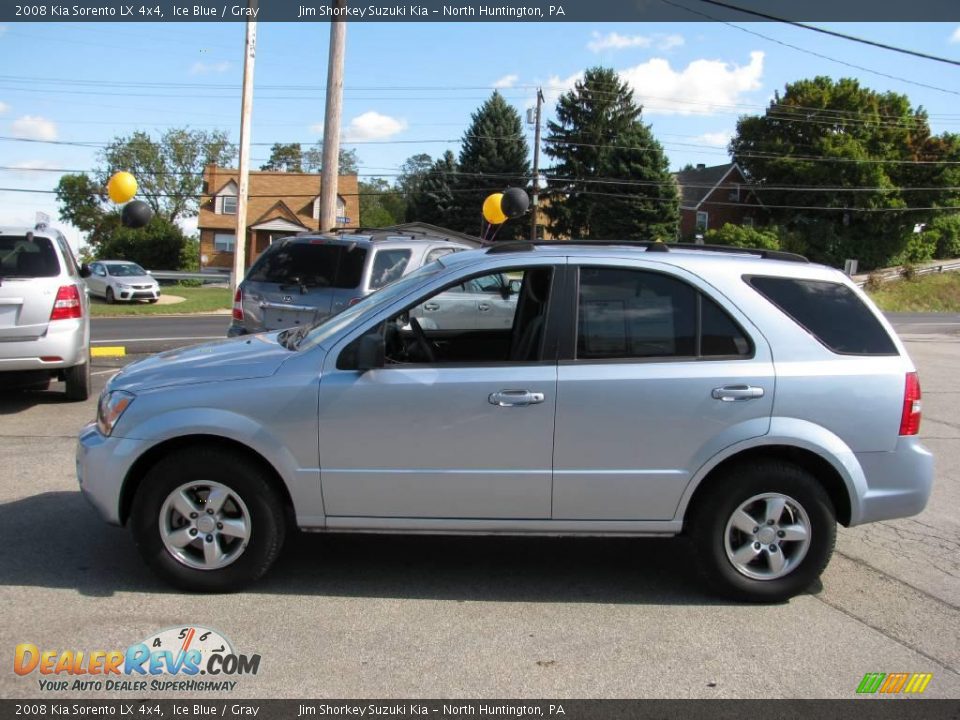 2008 Kia Sorento LX 4x4 Ice Blue / Gray Photo #6