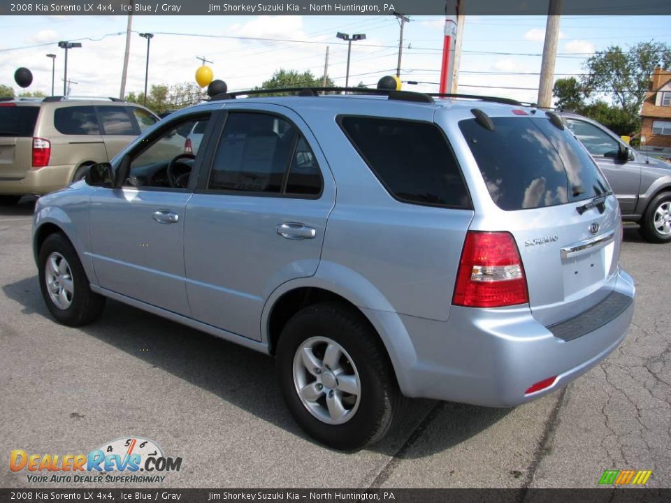 2008 Kia Sorento LX 4x4 Ice Blue / Gray Photo #7